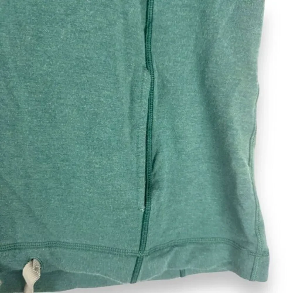 Lululemon Short‎ Sleeve Serenity Hoodie Top Forest Green Womens Size Lounge Gym